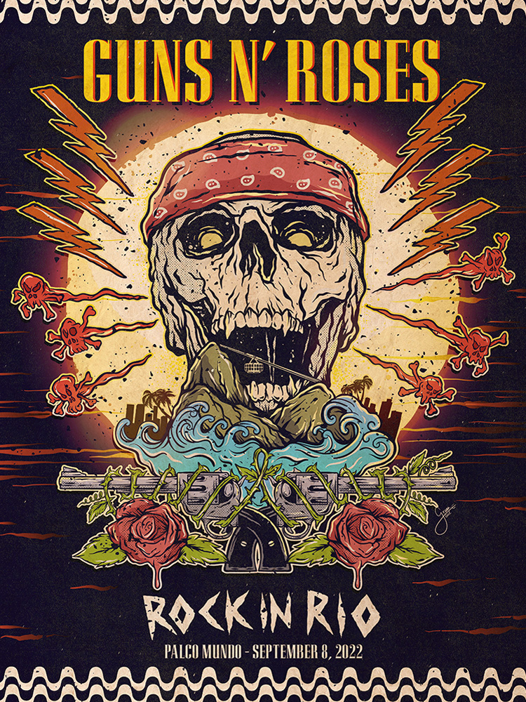 Guns N' Roses Rock in Rio Rio de Janeiro 22 Silva | PosterDrops.com